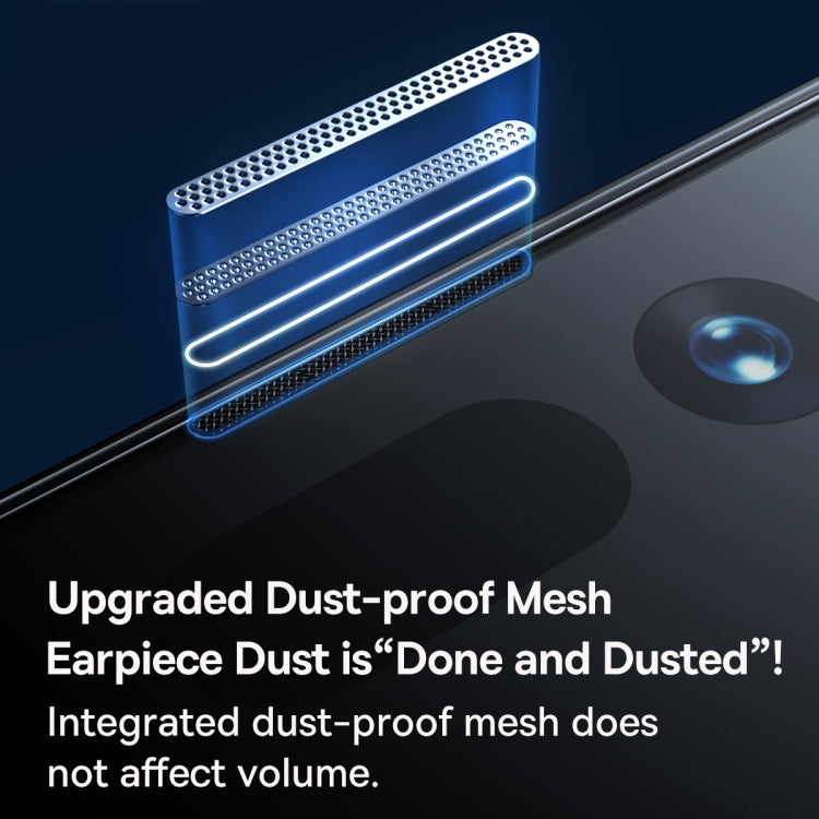 For iPhone 14 Plus / 13 Pro Max Baseus 2pcs 0.3mm Full-screen Peep-proof Tempered Glass Film