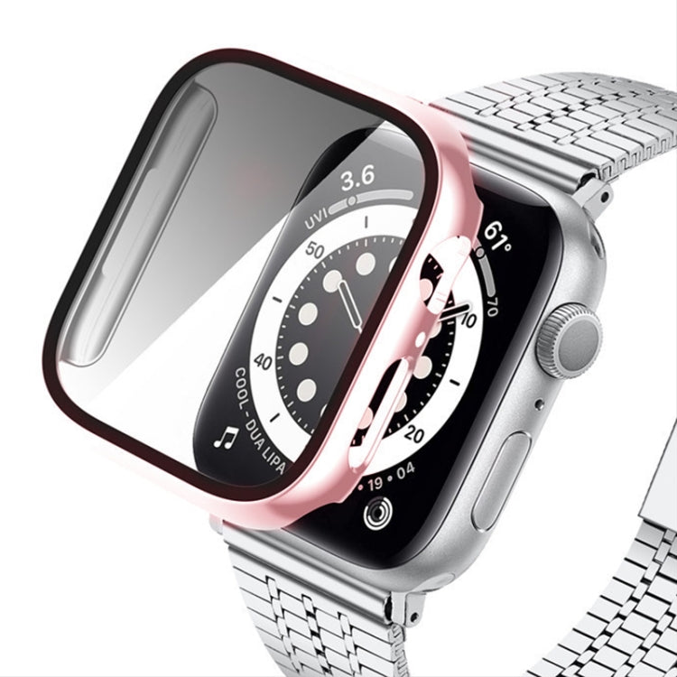 Tempered Glass Film Plating PC Watch Case For Apple Watch Series 9 / 8 & 7 41mm
