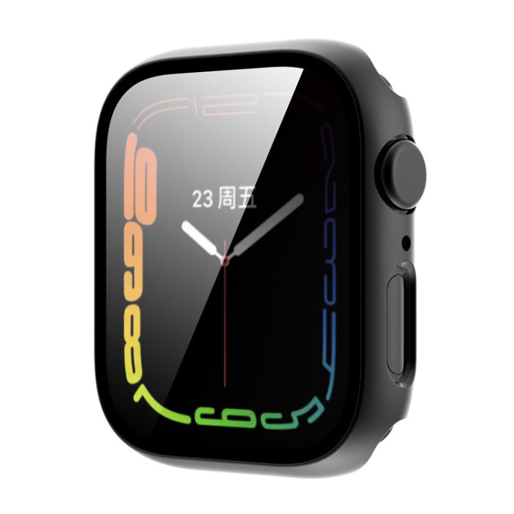 Tempered Glass Film Plating PC Watch Case For Apple Watch Series 9 / 8 & 7 41mm
