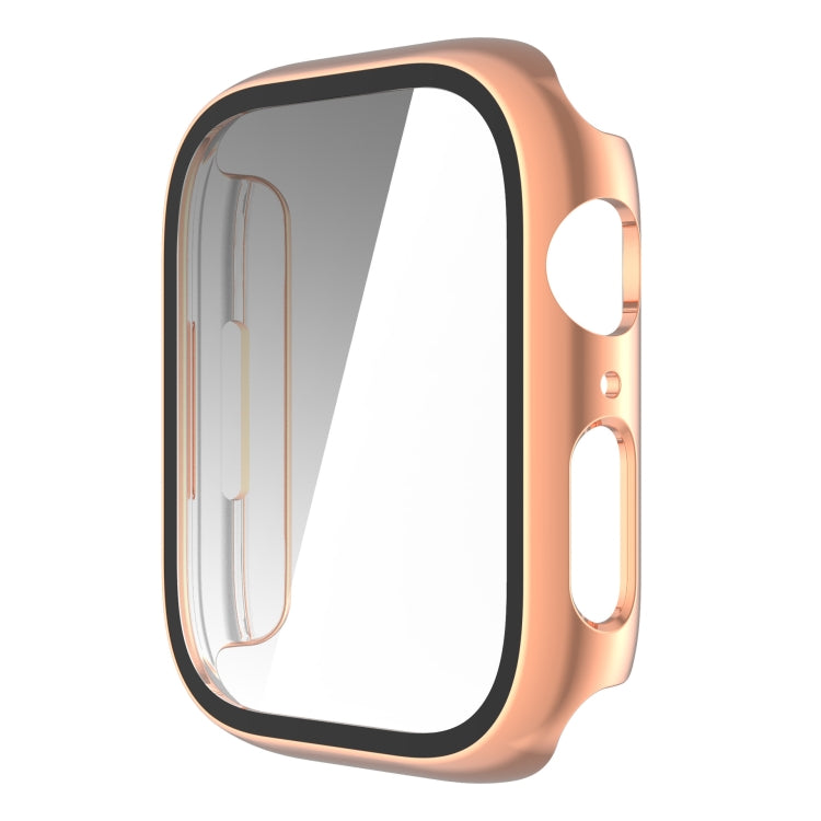 Tempered Glass Film Plating PC Watch Case For Apple Watch Series 9 / 8 & 7 41mm