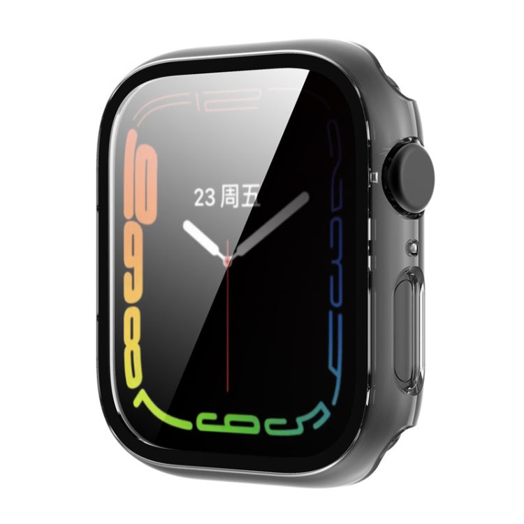 Tempered Glass Film Plating PC Watch Case For Apple Watch Series 9 / 8 & 7 41mm