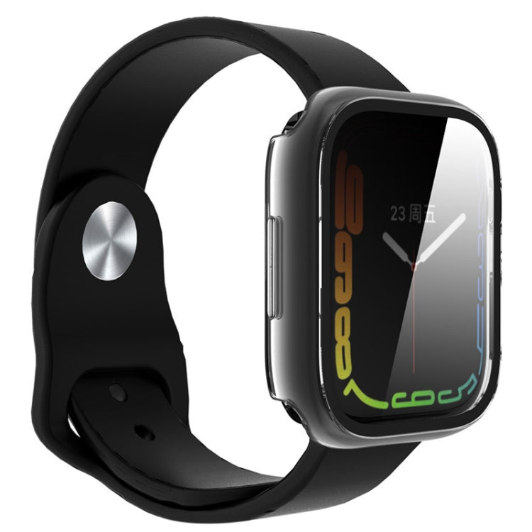 Tempered Glass Film Plating PC Watch Case For Apple Watch Series 9 / 8 & 7 41mm