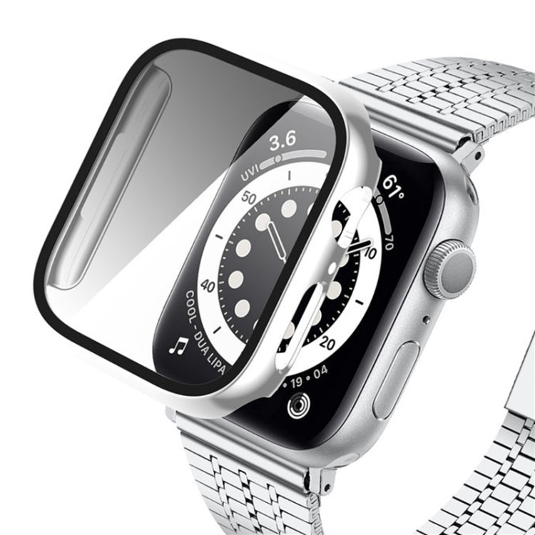 Tempered Glass Film Plating PC Watch Case For Apple Watch Series 9 / 8 & 7 41mm