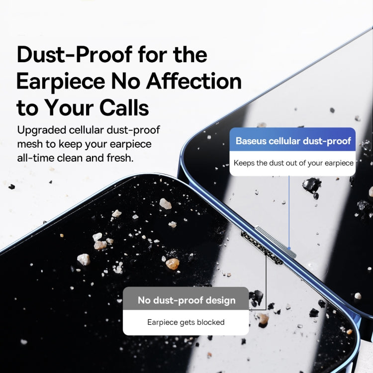 For iPhone 14 Pro Max 2pcs Baseus 0.3mm Nano Crystal Tempered Glass Film