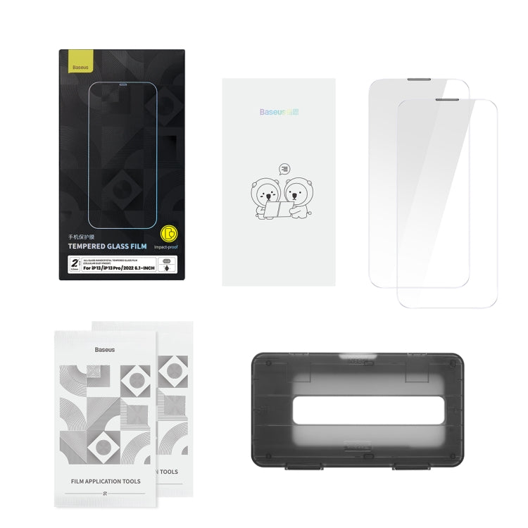 For iPhone 14 Pro Max 2pcs Baseus 0.3mm Nano Crystal Tempered Glass Film