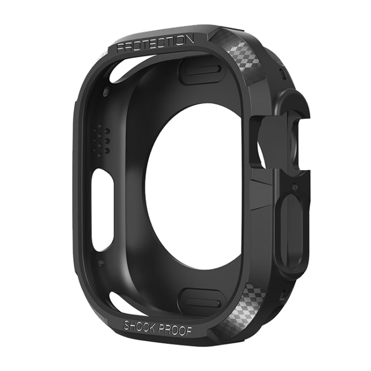 Three-proof TPU Carbon Fiber Protective Case For Apple Watch Ultra 49mm / Apple Watch Ultra 2 49mm