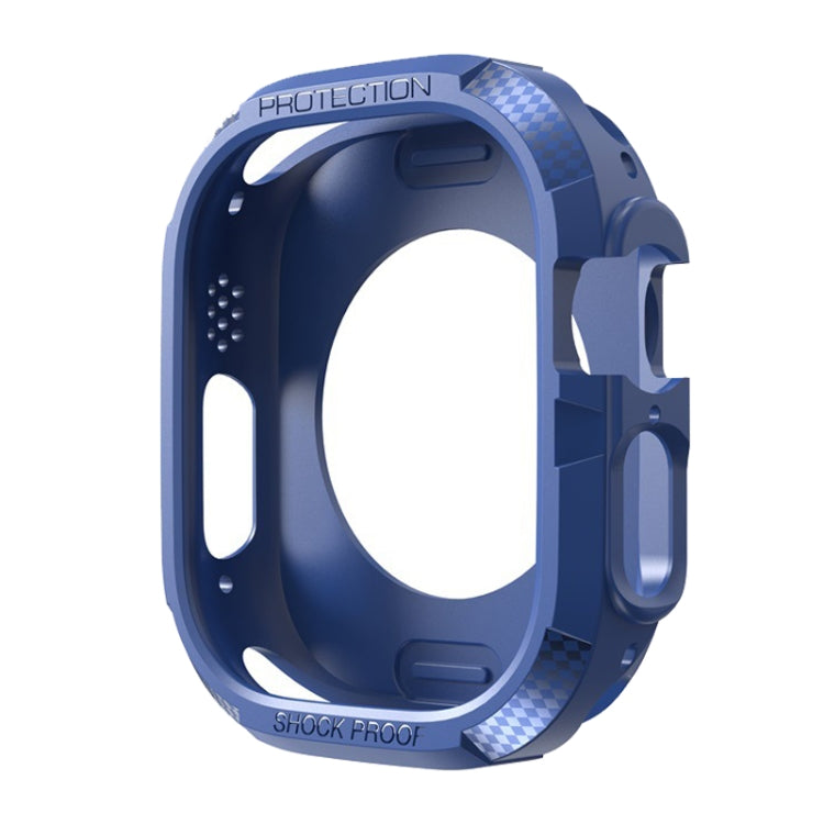 Three-proof TPU Carbon Fiber Protective Case For Apple Watch Ultra 49mm / Apple Watch Ultra 2 49mm