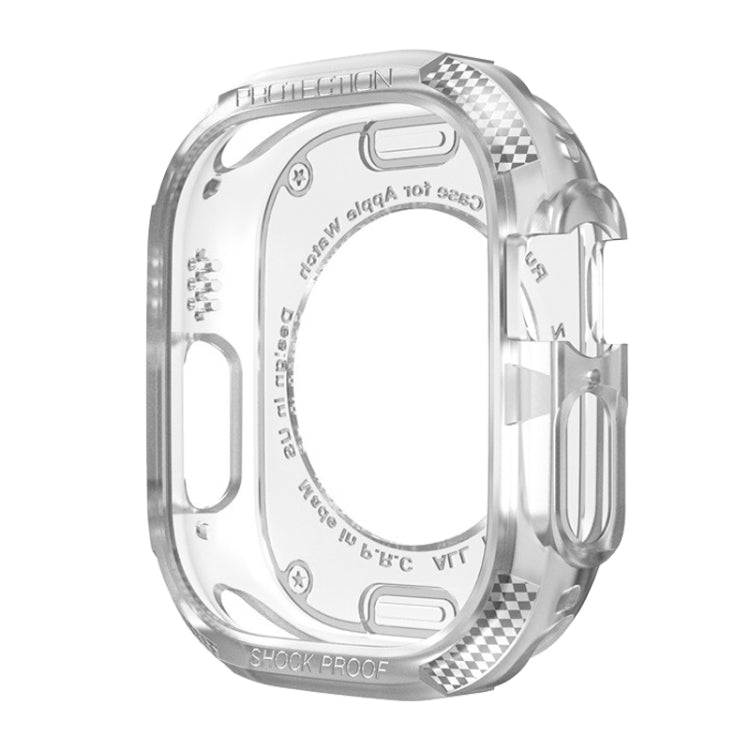 Three-proof TPU Carbon Fiber Protective Case For Apple Watch Ultra 49mm / Apple Watch Ultra 2 49mm