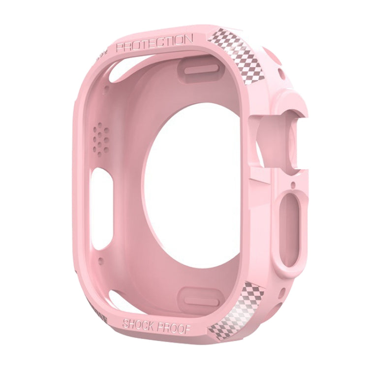 Three-proof TPU Carbon Fiber Protective Case For Apple Watch Ultra 49mm / Apple Watch Ultra 2 49mm