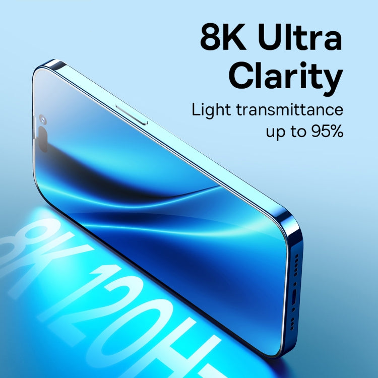 For iPhone 14 Pro 2pcs Baseus 0.4mm All-glass Corning Tempered Glass Film