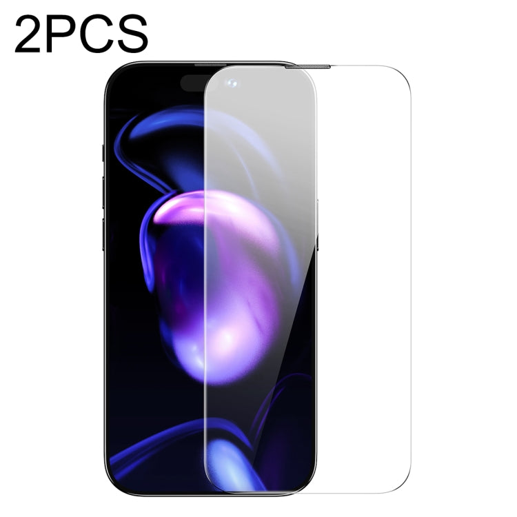 For iPhone 14 Pro Max 2pcs Baseus 0.4mm All-glass Corning Tempered Glass Film