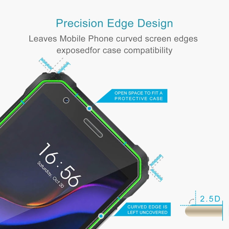 50 PCS For Blackview OSCAL S60 0.26mm 9H 2.5D Tempered Glass Film