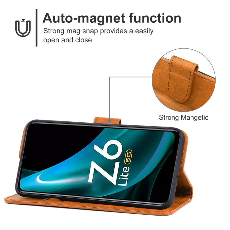 For vivo iQOO Z6 Lite Leather Phone Case