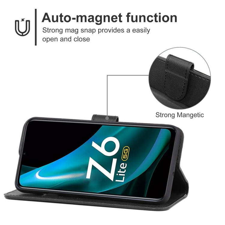 For vivo iQOO Z6 Lite Leather Phone Case