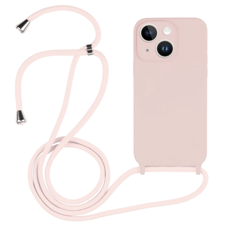 For iPhone 14 Plus Crossbody Lanyard Liquid Silicone Case