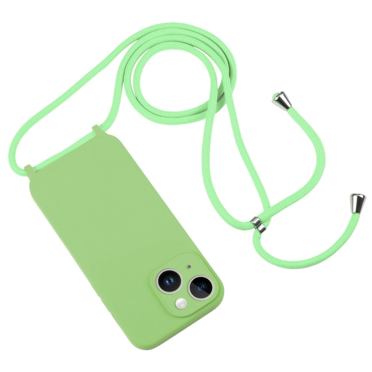 For iPhone 14 Plus Crossbody Lanyard Liquid Silicone Case