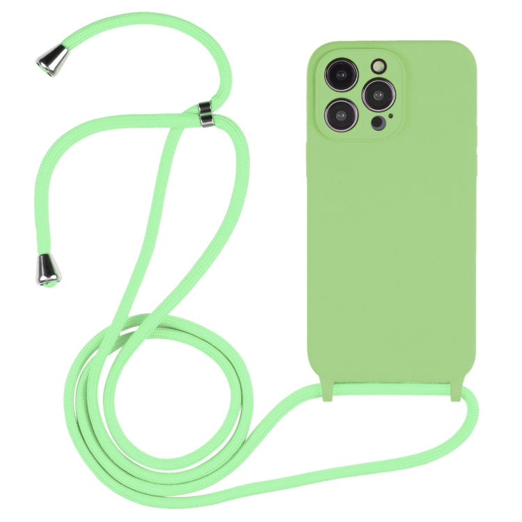For iPhone 14 Pro Crossbody Lanyard Liquid Silicone Case