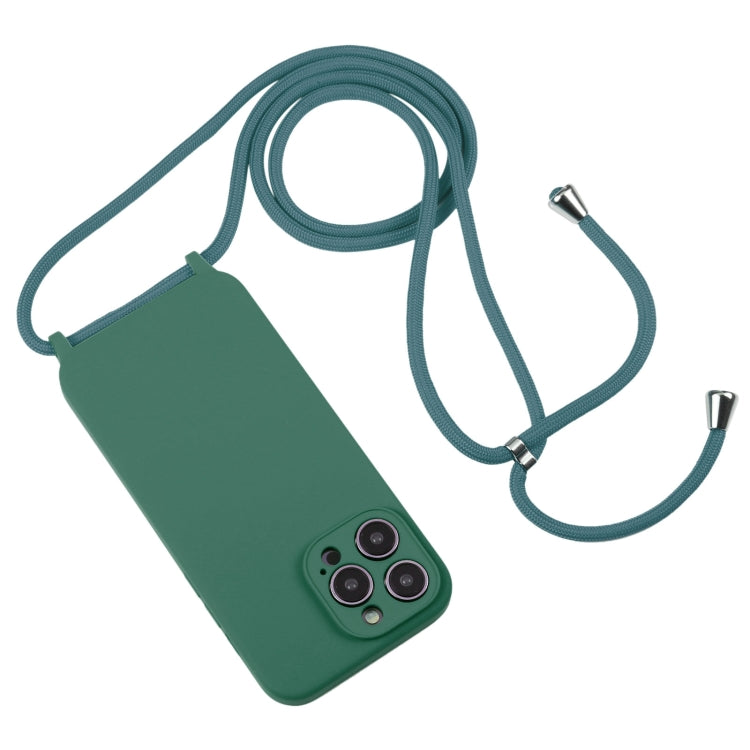For iPhone 14 Pro Crossbody Lanyard Liquid Silicone Case