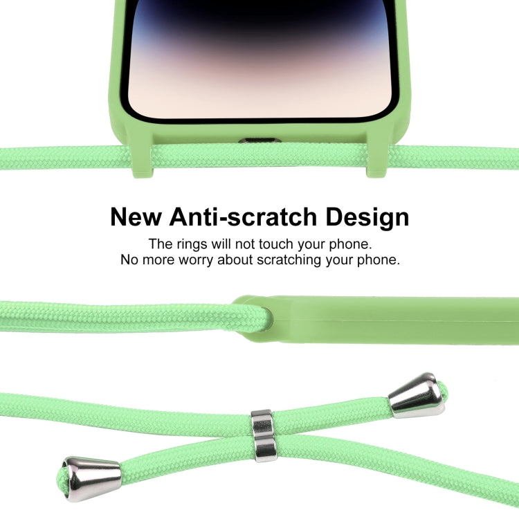 For iPhone 14 Pro Max Crossbody Lanyard Liquid Silicone Case