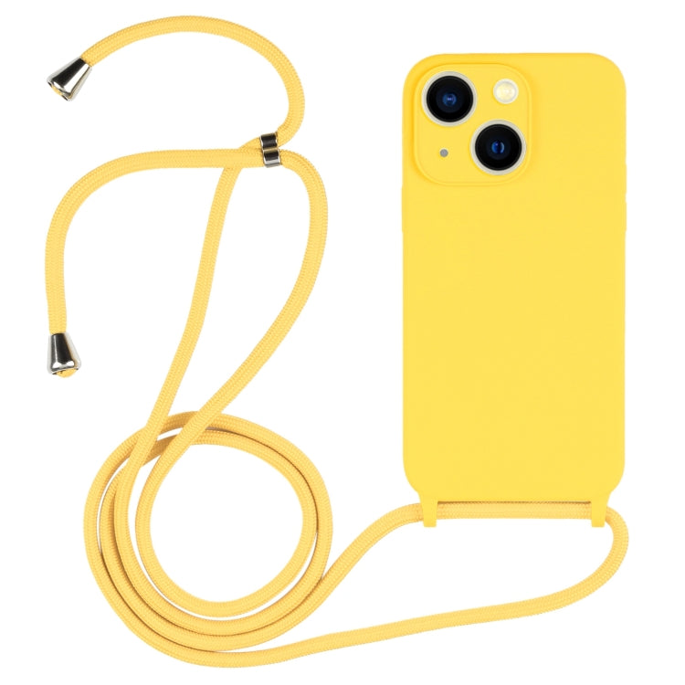 For iPhone 13 Crossbody Lanyard Liquid Silicone Case