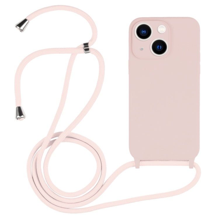 For iPhone 13 Crossbody Lanyard Liquid Silicone Case