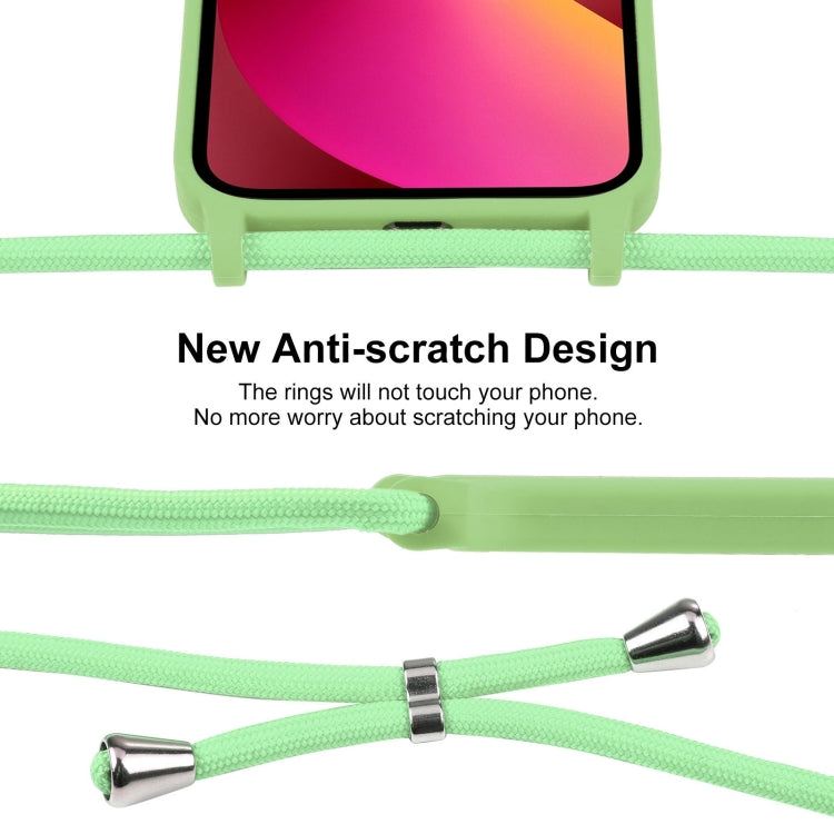 For iPhone 13 Crossbody Lanyard Liquid Silicone Case