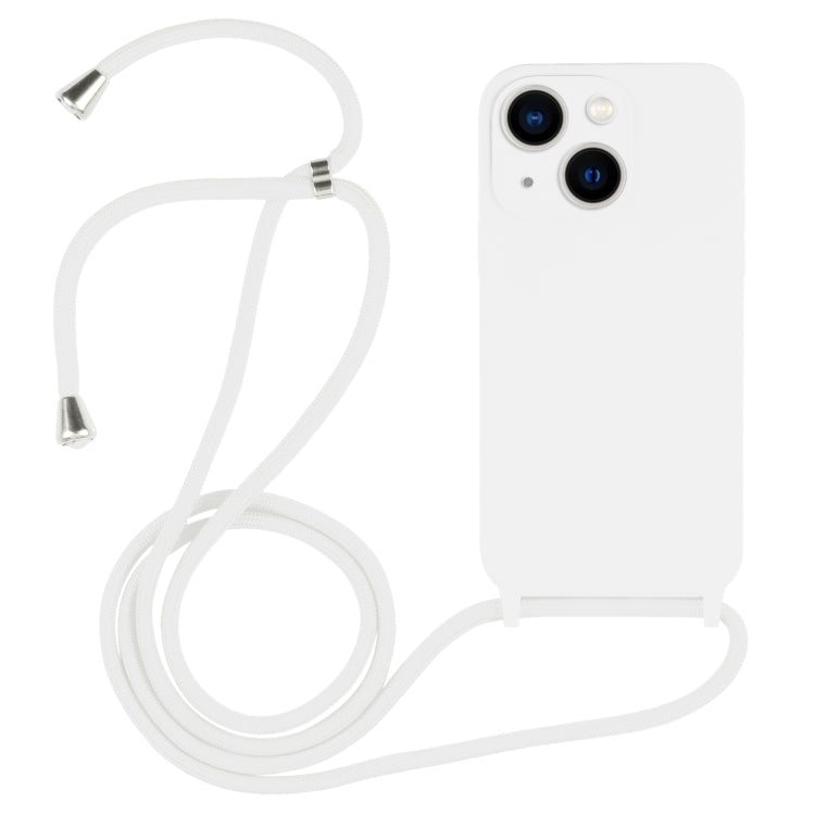 For iPhone 13 Crossbody Lanyard Liquid Silicone Case