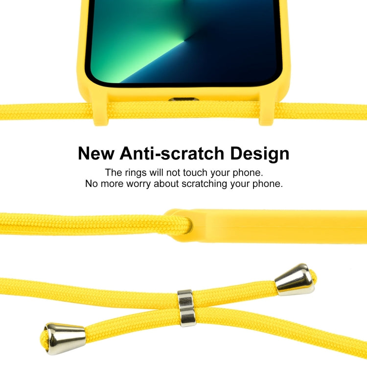 For iPhone 13 Pro Max Crossbody Lanyard Liquid Silicone Case
