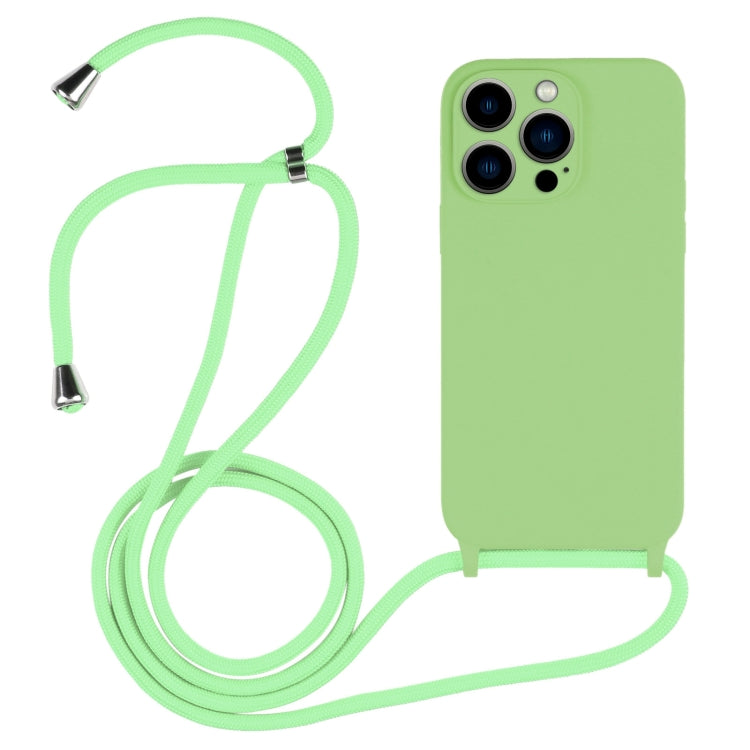 For iPhone 13 Pro Max Crossbody Lanyard Liquid Silicone Case