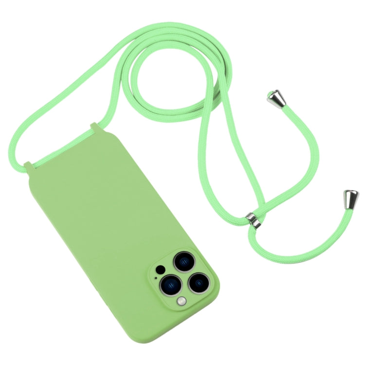 For iPhone 13 Pro Max Crossbody Lanyard Liquid Silicone Case