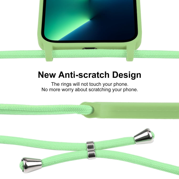 For iPhone 13 Pro Max Crossbody Lanyard Liquid Silicone Case