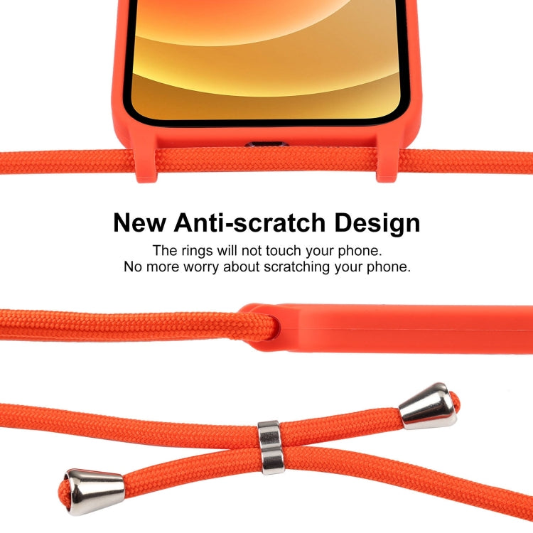 For iPhone 12 Crossbody Lanyard Liquid Silicone Case