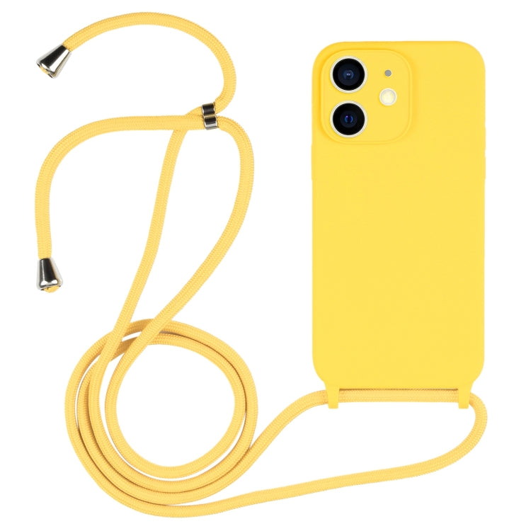 For iPhone 12 Crossbody Lanyard Liquid Silicone Case