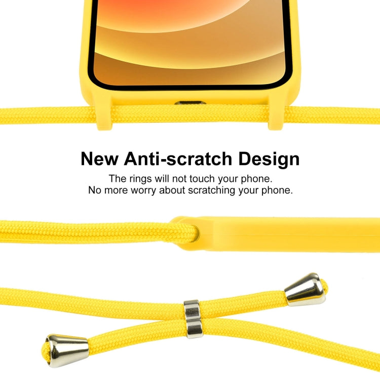 For iPhone 12 Crossbody Lanyard Liquid Silicone Case