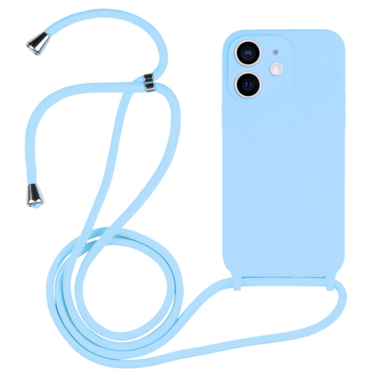 For iPhone 12 Crossbody Lanyard Liquid Silicone Case