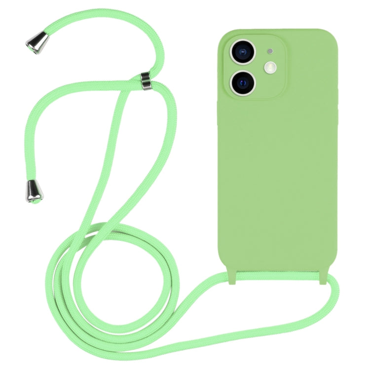 For iPhone 12 Crossbody Lanyard Liquid Silicone Case