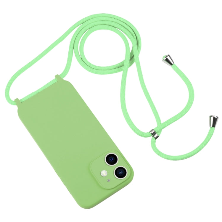 For iPhone 12 Crossbody Lanyard Liquid Silicone Case