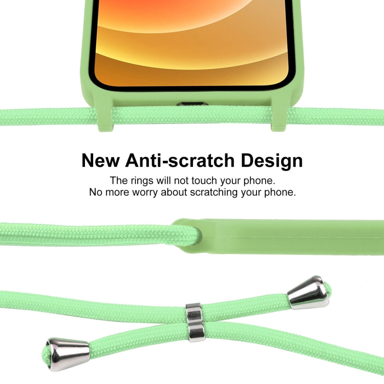 For iPhone 12 Crossbody Lanyard Liquid Silicone Case