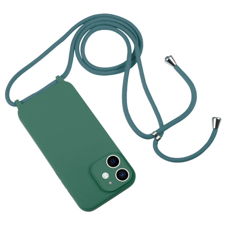 For iPhone 12 Crossbody Lanyard Liquid Silicone Case