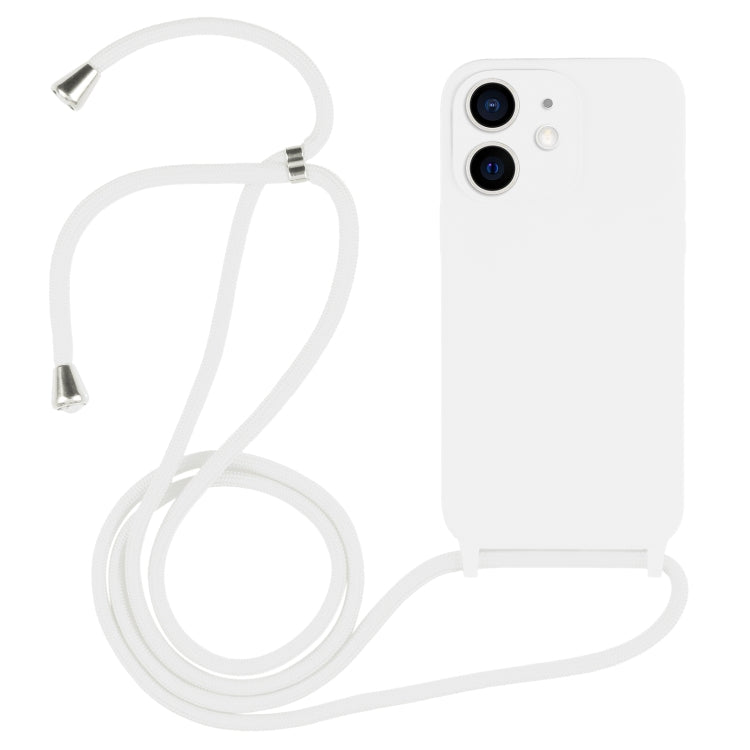 For iPhone 12 Crossbody Lanyard Liquid Silicone Case