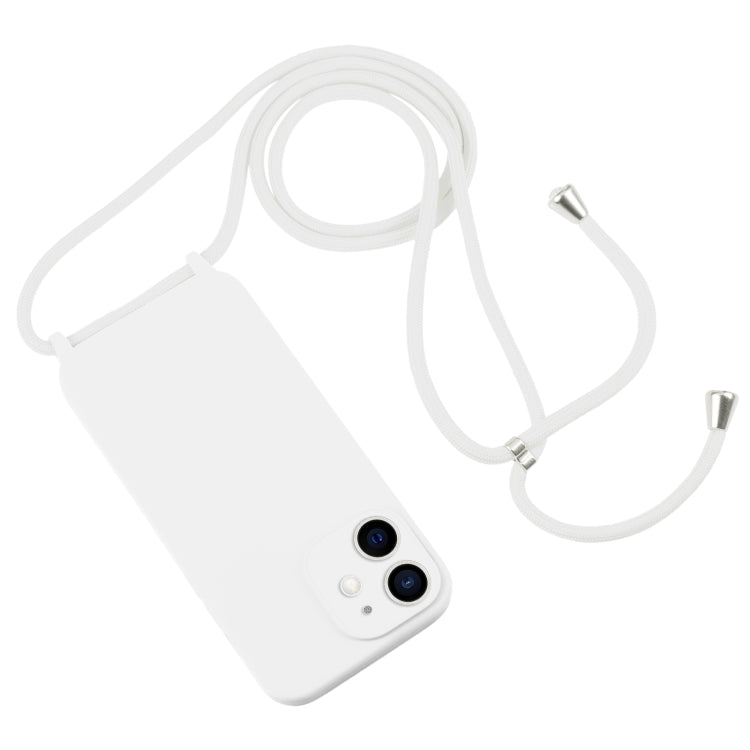For iPhone 12 Crossbody Lanyard Liquid Silicone Case