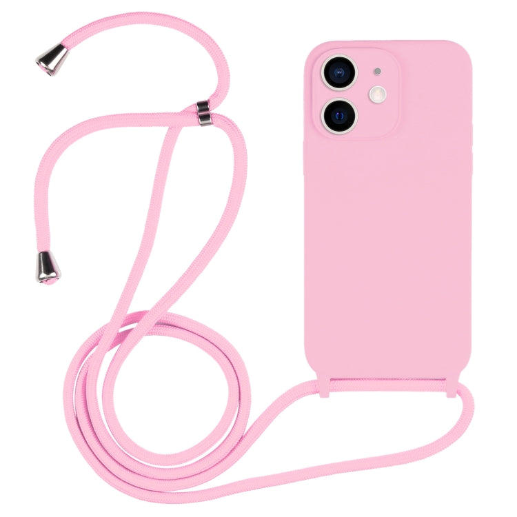 For iPhone 12 Crossbody Lanyard Liquid Silicone Case