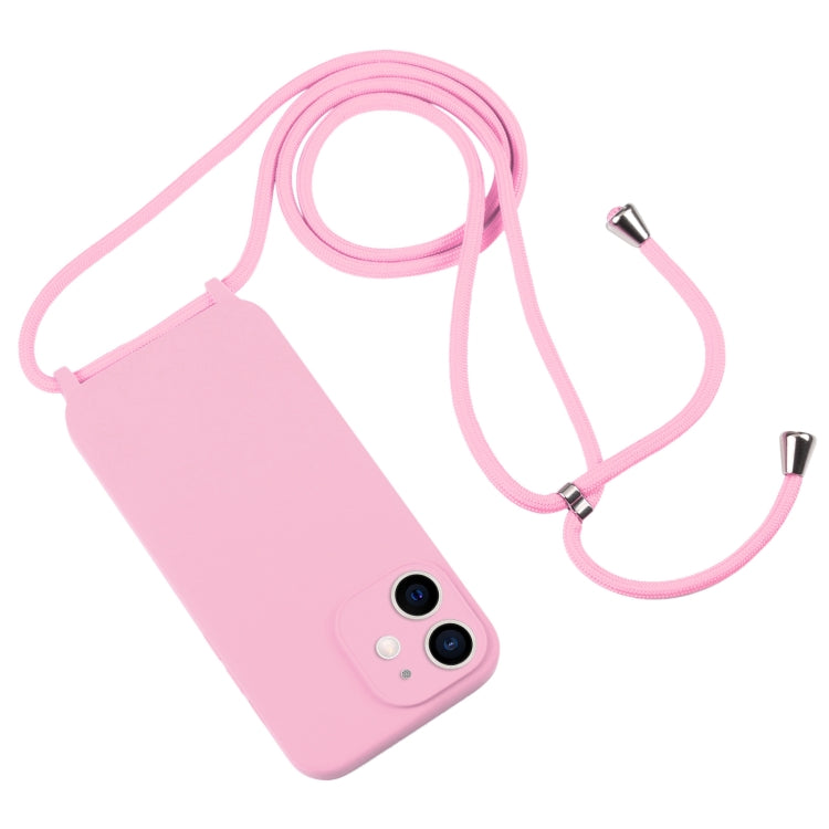 For iPhone 12 Crossbody Lanyard Liquid Silicone Case