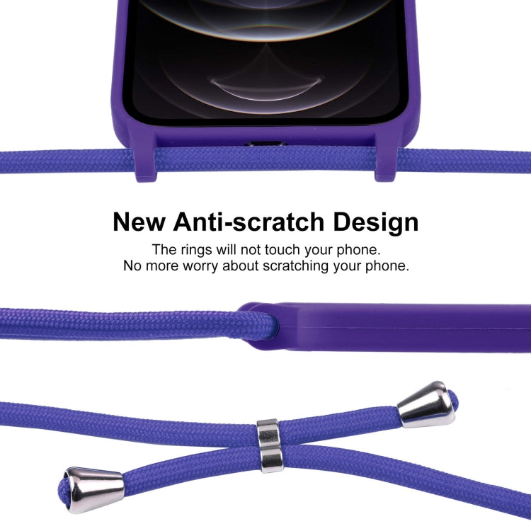 For iPhone 12 Pro Crossbody Lanyard Liquid Silicone Case