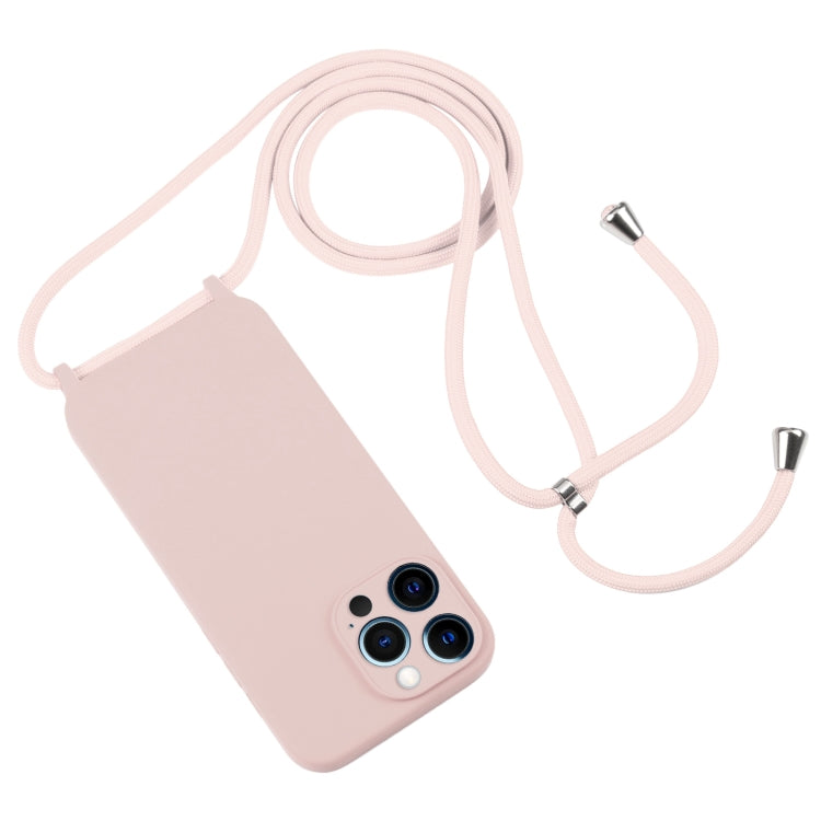 For iPhone 12 Pro Crossbody Lanyard Liquid Silicone Case