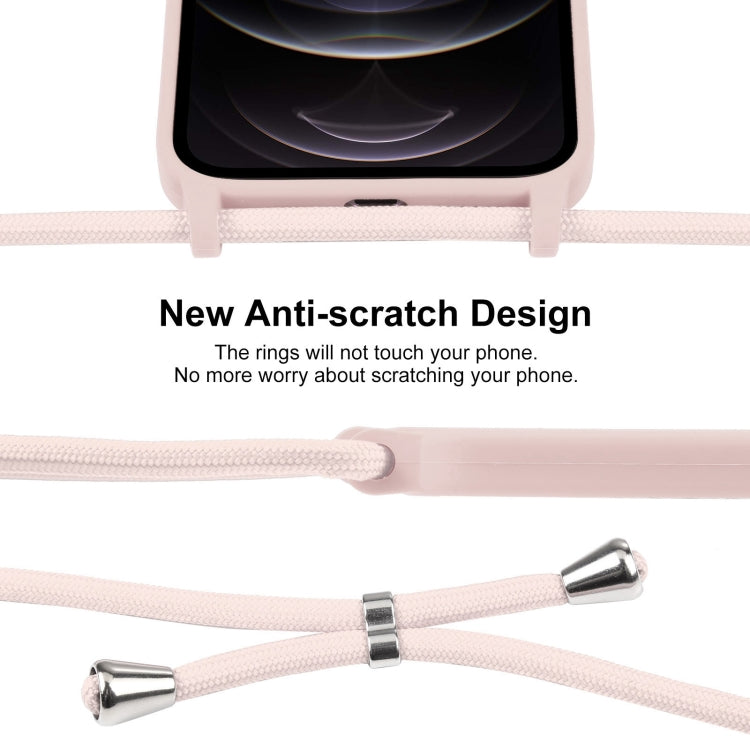 For iPhone 12 Pro Crossbody Lanyard Liquid Silicone Case