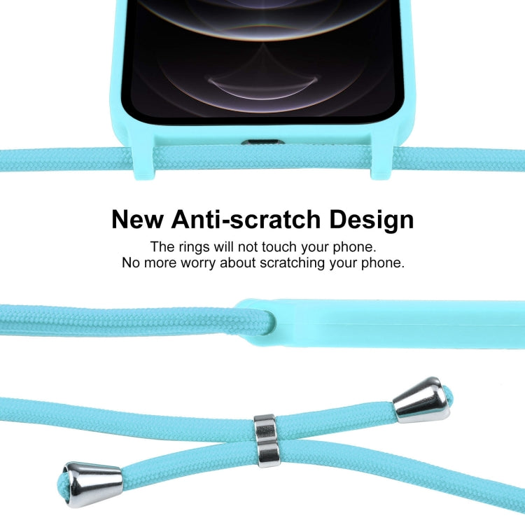 For iPhone 12 Pro Crossbody Lanyard Liquid Silicone Case