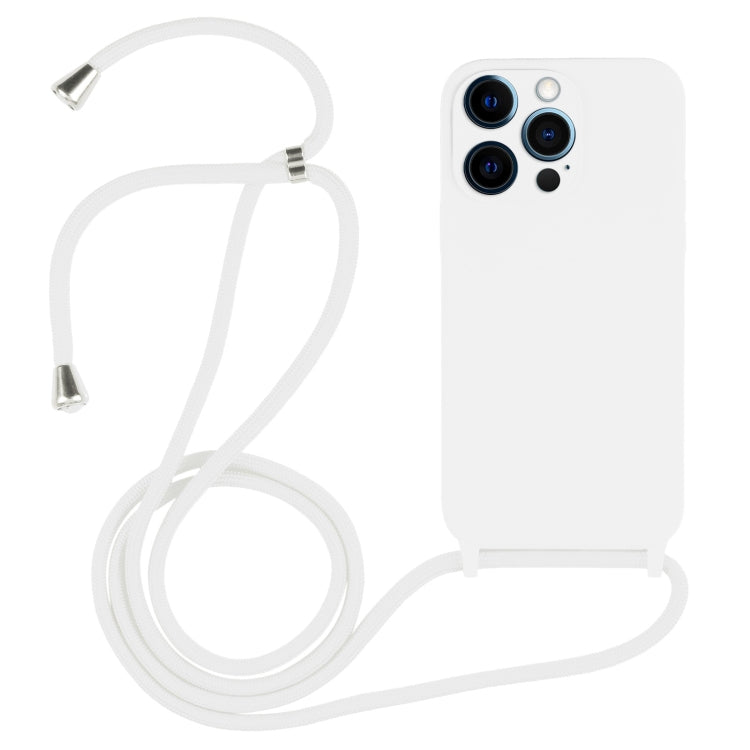 For iPhone 12 Pro Crossbody Lanyard Liquid Silicone Case