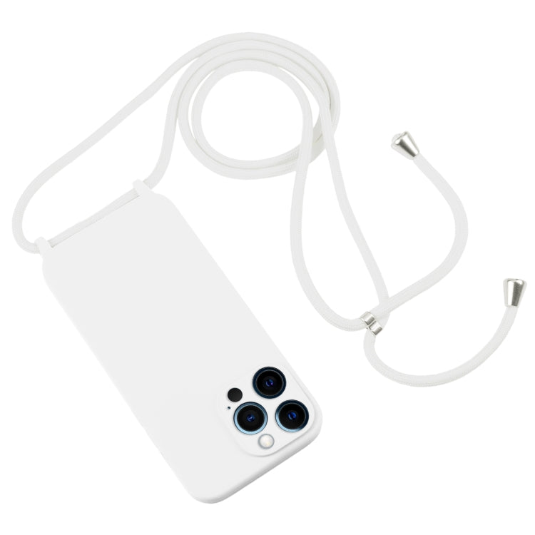 For iPhone 12 Pro Crossbody Lanyard Liquid Silicone Case