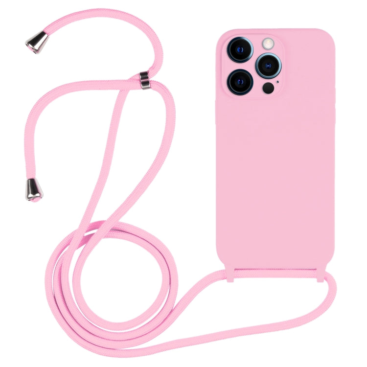 For iPhone 12 Pro Crossbody Lanyard Liquid Silicone Case